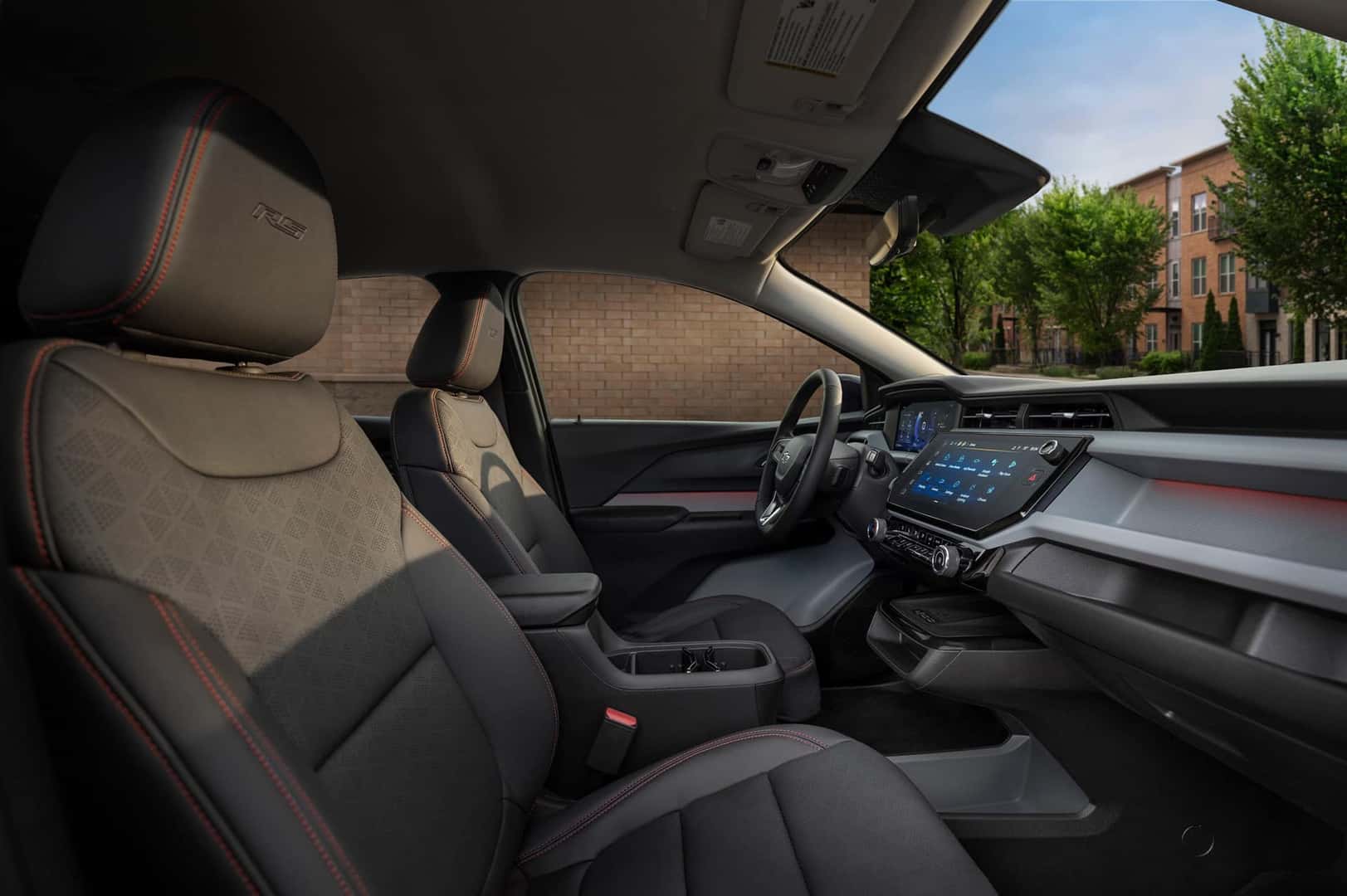 The Polished And Comfortable Front Interior Of The Fashionable Chevrolet Bolt EV