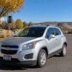Used Chevrolet Trax parked near College of Southern Idaho campus in Twin Falls Idaho autumn