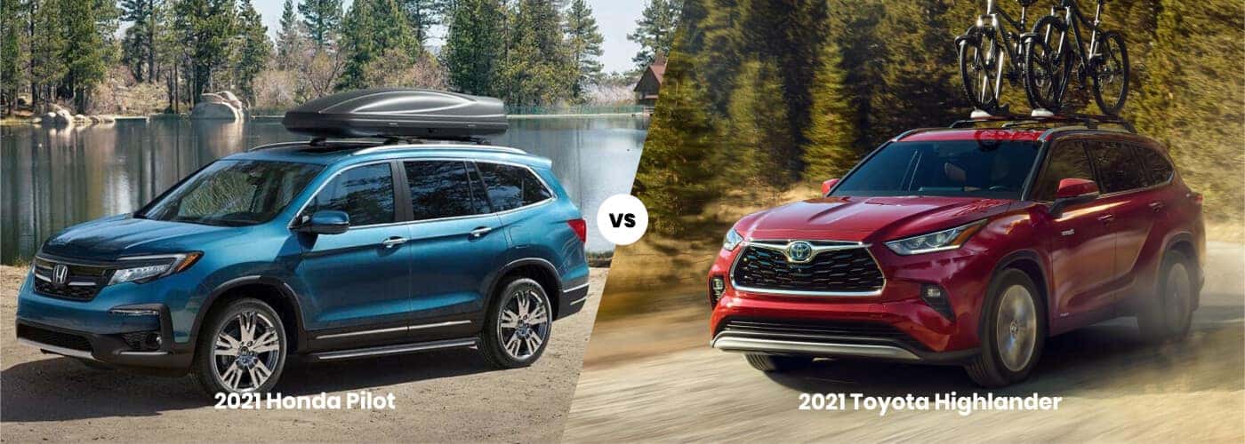 2021 Honda Pilot vs. Toyota Highlander University Toyota