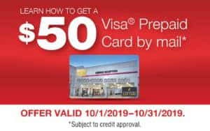 Visa gift card by mail.